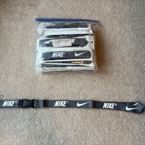 Nike Lanyards Detachable Keychain Badge ID Holders Gray White Lot of 15 NWT